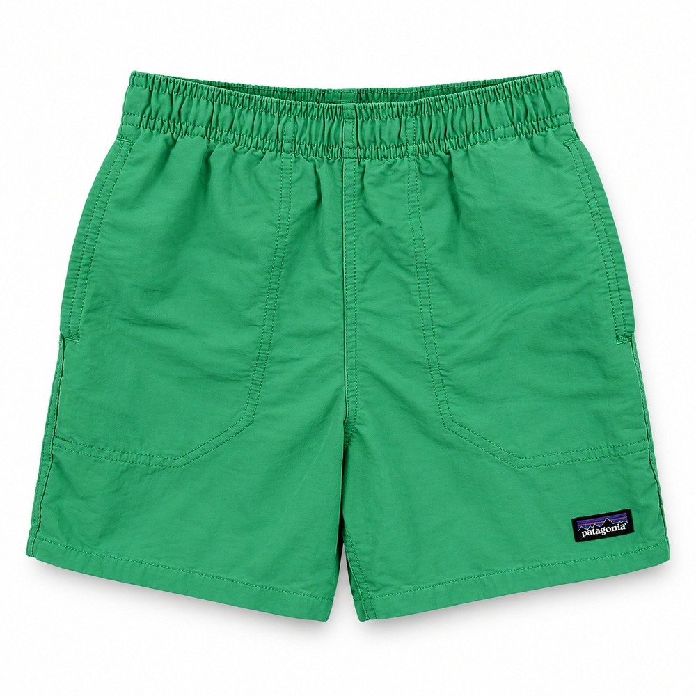 Patagonia Kids S Baggies Shorts Green Elastic Waist Mesh Liner Active Outdoor